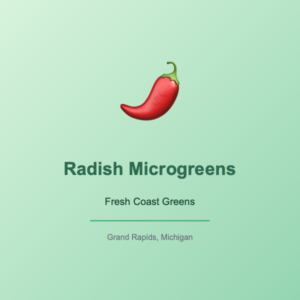 Radish Microgreens — Spicy Colorful Fresh Microgreens